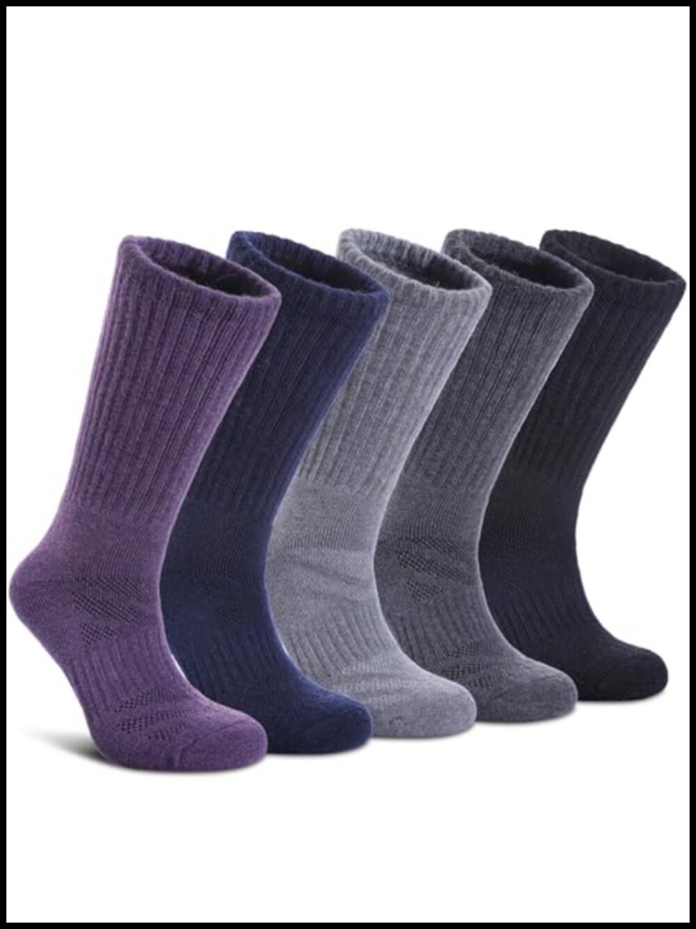 Merino Wool Hiking Socks Thermal Warm Cushion Moisture Wicking Crew Work Boot